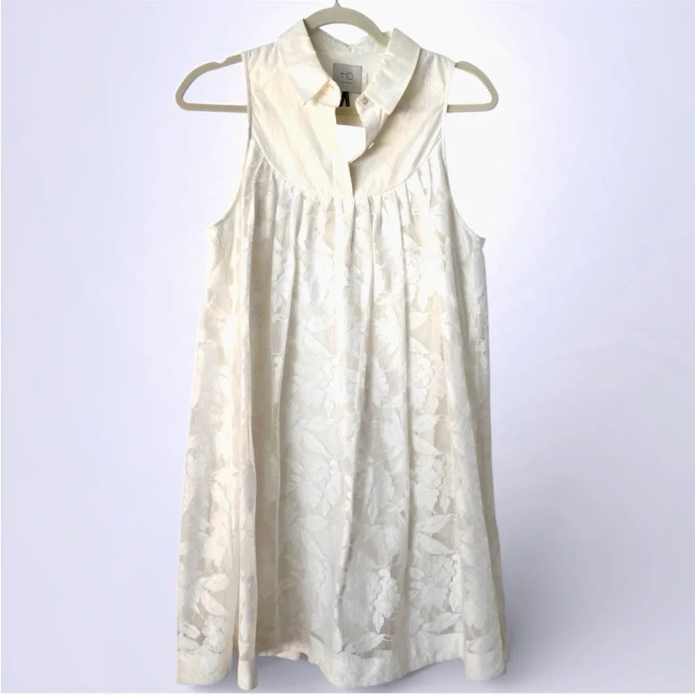 Anthropologie HD in Paris Lace Shift Dress S Excellent Cond Engagement Shower